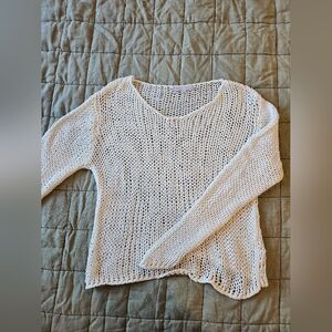 Island Tribe Knits Open-Knit Sweater